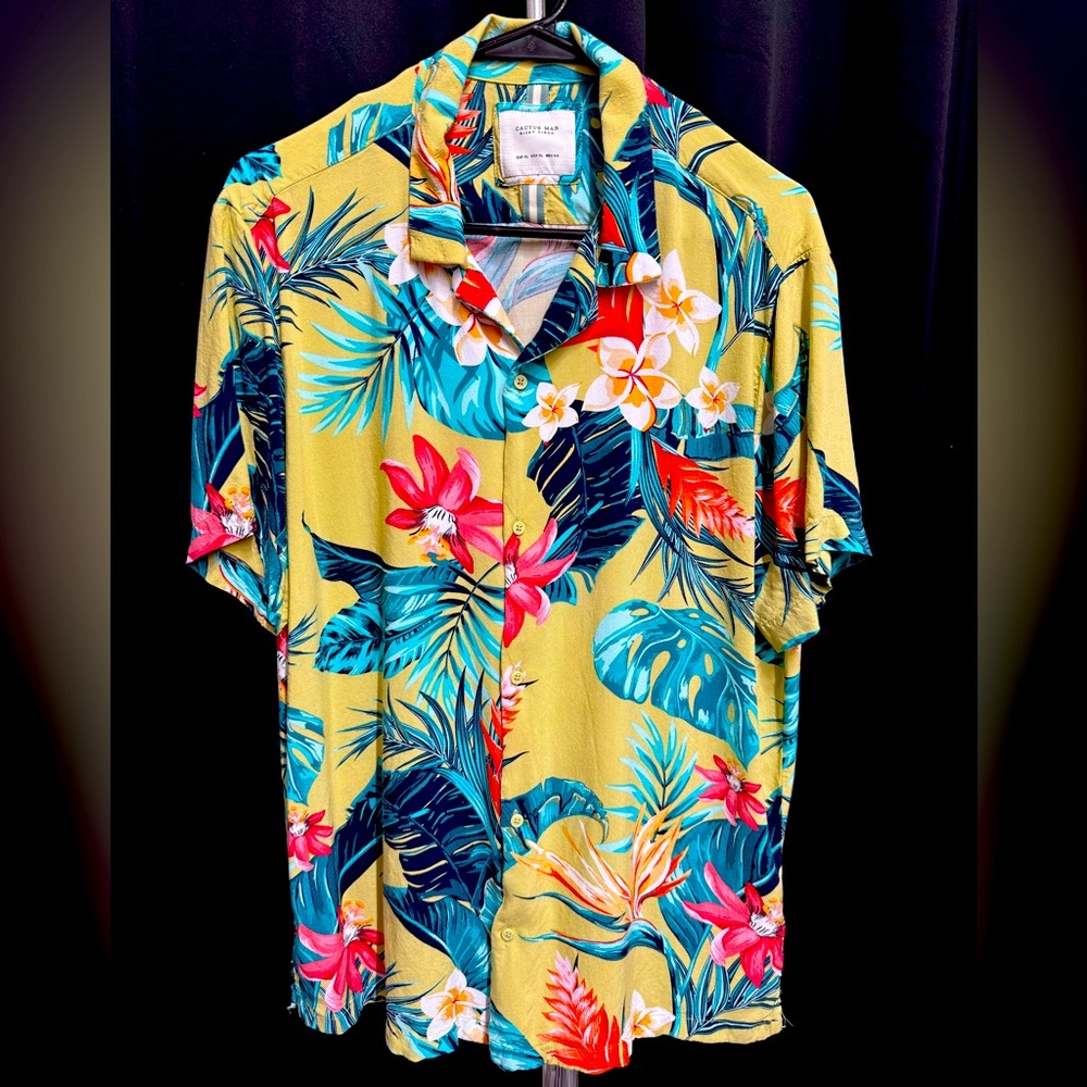 Cactus Man Ricky Singh Button Up Hawaiian Shirt XL